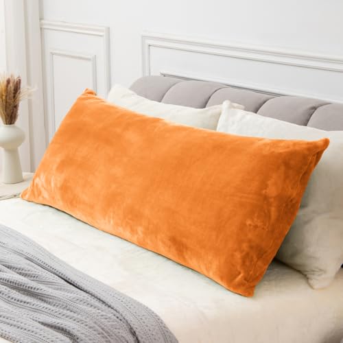Image of BEDELITE Body Pillow Cover with Zipper, Burnt Orange, 20x54 Inch, 1 Pack