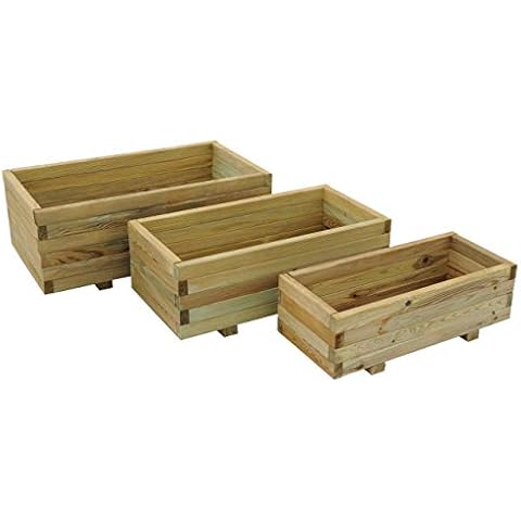 Forest Garden Pressure Treated Rectangular Planter Set Cover