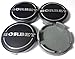 Produktbild 4x Original Borbet Felgendeckel | Nabendeckel Nabenkappe Matt Schwarz Silber Center Cap 55mm NEU!