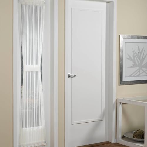 Image of No. 918 Emily Sheer Voile Rod Pocket Door Sidelight Curtain Panel, 28 inch W x 72 inch L, Eggshell (Pack of 2)