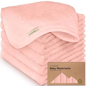 KeaBabies 6-Pack Baby Waschlappen Blush Pink