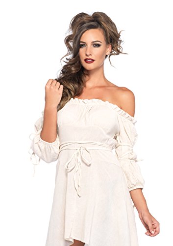 Robe Paysan Leg Avenue Costume Femme Ivoire Taille S/M Blanc