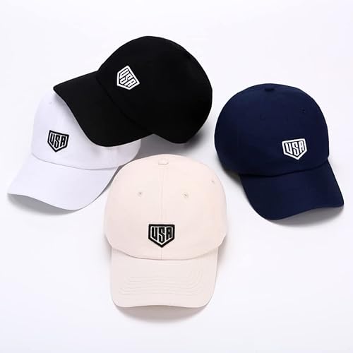 Baseball Cap Dad Hat Men And Women Vintage Washed Distressed Cotton 100% Adjustable Style Usa (White) #TOP5