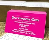 Custom Loyalty Cards - Customize (front&back), Two Line Design, Pink - Classic matte paper 14pt (114 lbs. 308gsm-Thick Paper) Offset Printing, Made in The USA