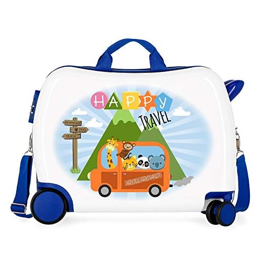 Roll Road Little Me Maleta Infantil Multicolor 50x38x20 cms Rígida ABS Cierre combinación 34L 2,1Kgs 4 Ruedas Equipaje de Mano