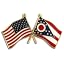 Ohio and USA Gold-Colored Plated