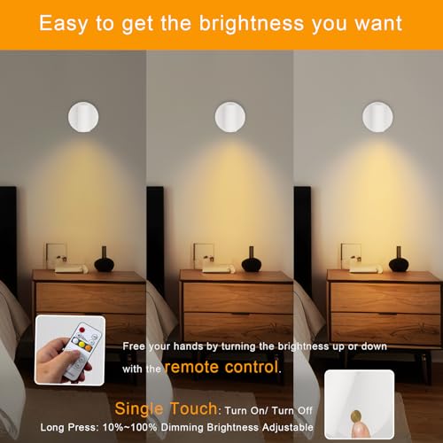 Lámpara de pared regulable a pilas para iluminar zonas interiores sin enchufes 2