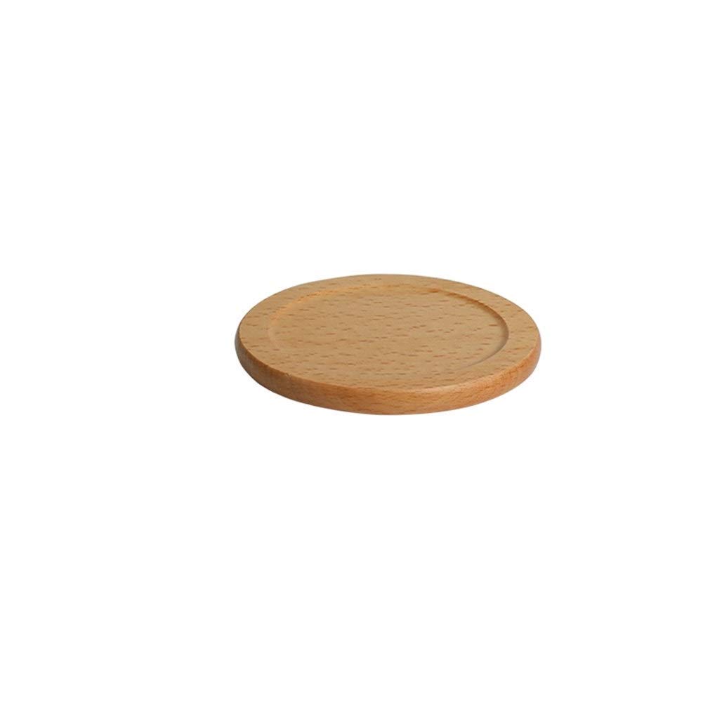 Set de table en bois de salon rond et dessous de bol protecteur bicolore