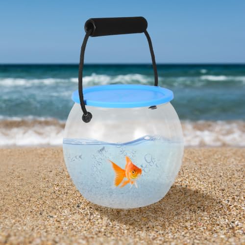 Acuario portátil transparente de plástico resistente para micro paisaje y excursiones 4