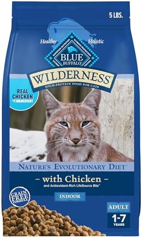 Blue Buffalo Wilderness Natural Adult Dry Cat Food Indoor Cats, H...