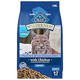 Blue Buffalo Wilderness Natural Adult Dry Cat Food Indoor Cats, High-Protein & Grain-Free, Chicken, 5-lb. Bag
