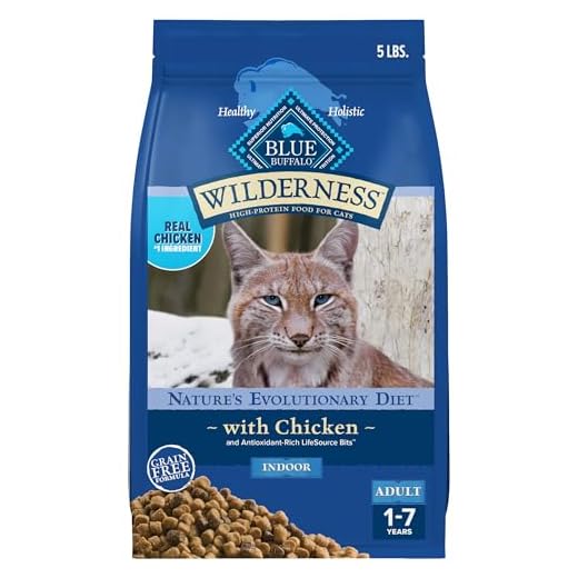 Blue Buffalo Wilderness High Protein, Natural Adult Indoor Dry Cat Food, Chicken 5-lb