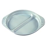 Papstar Plastikteller / Menü-Teller weiß (100 Stück), aus Polypropylen, 2-geteilte Fläche, Ø 21.9 cm, Höhe 2.6 cm, für Feste/Geburtstage/Ausflüge, mit Anfasser, #14251
