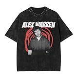 faeware t shirt alex singer warren tour 2025 merch felpa girocollo retrò y2k a maniche corte in cotone lavato da uomo e donna abbigliamento casual oversize-black&f||s