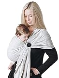 Product Image of the Baby Ring Sling Carrier - 100% Cotton Muslin Infant Front and Chest Carrier Wrap...