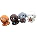 LBYLYH Ornamenti Decorazione per la Casa 4 Pezzi Happy Puppy Teddy Piccolo pascolo Statua Figurine Micro Artigianato Ornamento Miniature Ornamenti da Giardino