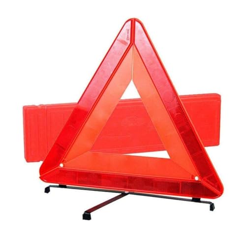 Reemky Warning Triangolo Riflettente Pieghevole Triangolo riflettore avvisi Auto Kit di Emergenza Stradale Segno di Avvertimento con Custodia per Veicoli Auto (1PCS)