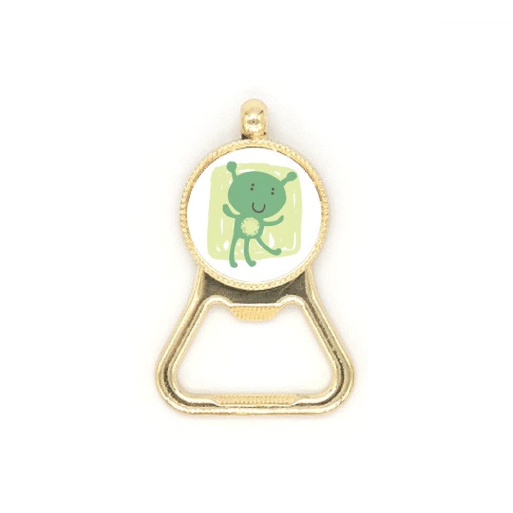 Porte-clés décapsuleur alien graffiti en acier inoxydable pour trousseau