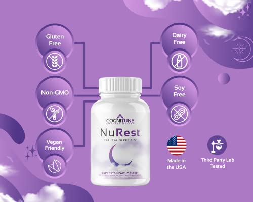Natural Sleep Supplement - Herbal Sleep Aid Supplement - Non Habit Forming Sleeping Pills - Non-Drowsy Formula With Melatonin, Valerian Root, Lemon Balm, Chamomile, Gaba, Magnesium #TOP4