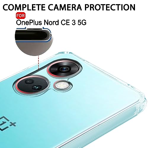 Image of TheGiftKart Back Cover Soft Case for OnePlus Nord CE 3 5G | Best Camera Protection | Inbuilt Dust Plugs & Anti-Slip Grip | Ultra Clear Slim Back Cover for OnePlus Nord CE3 5G (Silicone, Transparent)