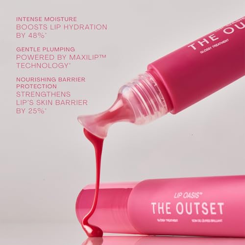 Image of The Outset Lip Oasis Hydrating Lip Balm, Glossy Moisturizing Lip Treatment for Dry, Sensitive Lips, Clean, Vegan & Gluten-Free, Daiquiri, 0.3 oz