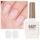 GAOY Milky White Gel Nail Polish, 16ml Nude Color 1482 Soak Off UV Light Cure Gel...