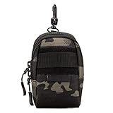 [PHOENIX IKKI] 小さめ 小物入れ 4.5インチスマホ収納可 全5色 迷彩柄 多機能 アウトドア タクティカル スマホホルスター ツールバッグ EDCポーチ Molleシステムポーチ 黒褐色迷彩