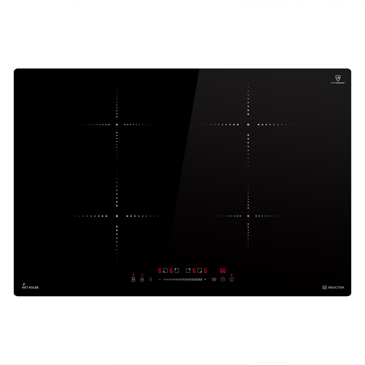 Placa induccion 77 cm | 7 kW | 4 fuegos | 9 niveles de potencia | Control Táctil | Temporizador | IH87704RL