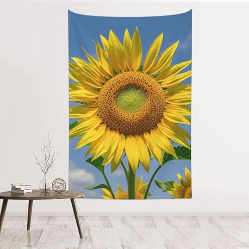 Grand tissu mural tournesol décoration salon et chambre en velours