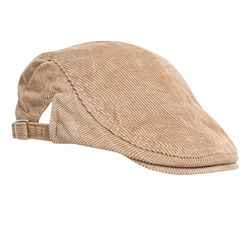 Image of FabSeasons Cotton Ivy Flat Golf Cap - Classic Newsboy Gatsby Hat for Men