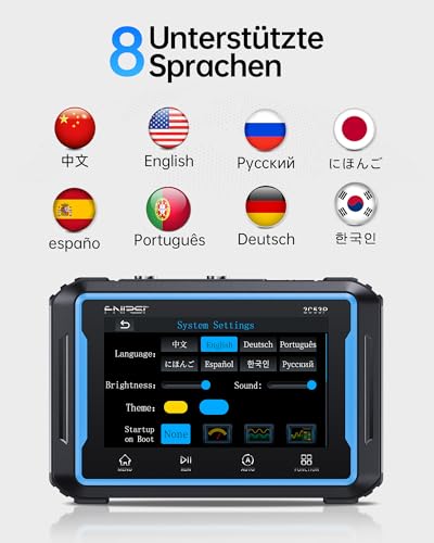 FNIRSI 2C53P Handheld Tablet Oszilloskop, Multimeter, DDS-Signalgenerator 3IN1, 2-Kanal Automobil Oszilloskop Multimeter mit 50MHz Bandbreite, 19999 Zählungen, 250MS/s Abtastung, 4,3-Zoll-Touchscreen