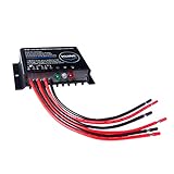 HUINE 10A PWM Solar Charge Controller Waterproof IP68 12V 24V Solar Panel Controller Regulator for RV Caravan Boat Solar Panels System (24 Hours Working Mode)