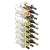 mDesign casier à vin (lot de 8) – rangement empilable pour bouteilles de vin et autres boissons – étagère à vin moderne en plastique pour 3 bouteilles – transparent