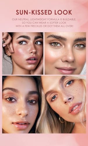 Beliky Girl Sommersprossenstift, Natürlicher Naturgetreuer Sommersprossen-Makeup-Stift, Wasserdichter Langlebiger Sopt-Stift Mit Weichem Punkt für Natürliches Müheloses Versunkenes Makeup (Hellbraun)