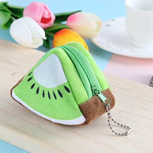 4Pcs Plush Coin Purse Wallets, Coin Pouch With Keychain Cute Fruit Shape Soft Plush Coin Purse Change Cash Bag Zipper Small Purse Wallets For Women Girls Kids #TOP4