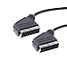 Produktbild SCART-Kabel 2m - Scart-Stecker auf Scartstecker - 21-Polig - AV Kabel - analoges Audio/Video Kabel - schwarz - 2m