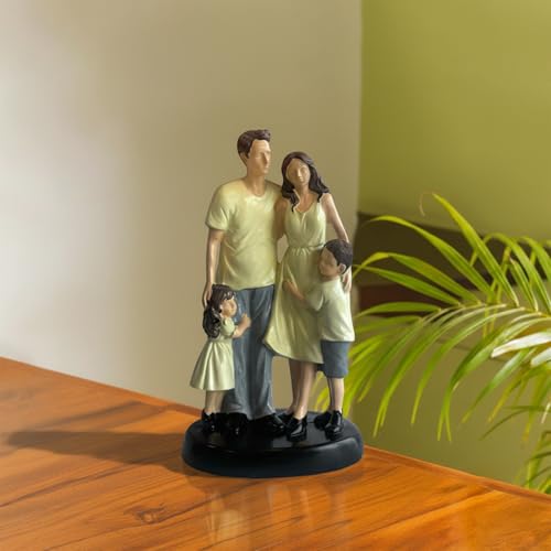 Image of ExclusiveLane 'Family Embrace' Resin Decorative Showpiece for Living Room (Hand-Crafted, 22.8 cm) Home Decoration Items for Living Room Showpieces for Home Decor Return Gifts for Housewarming