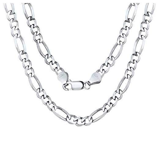 ChainsPro Herrkedjor 925 sterling silver kedjehalsband för män kvinnor halsband, födelsedag alla hjärtans dag present till pojkvän pappa far män, 3/5 mm bredd, 18-30 tum (med presentask),