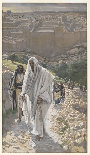 Jésus va le soir à Béthanie affiche toile grand format de portrait classique