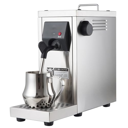 Automatic Milk Frother and Steamer with Adjustable Nozzle – Stainless Steel Foam Maker for Coffee, Tea, and More