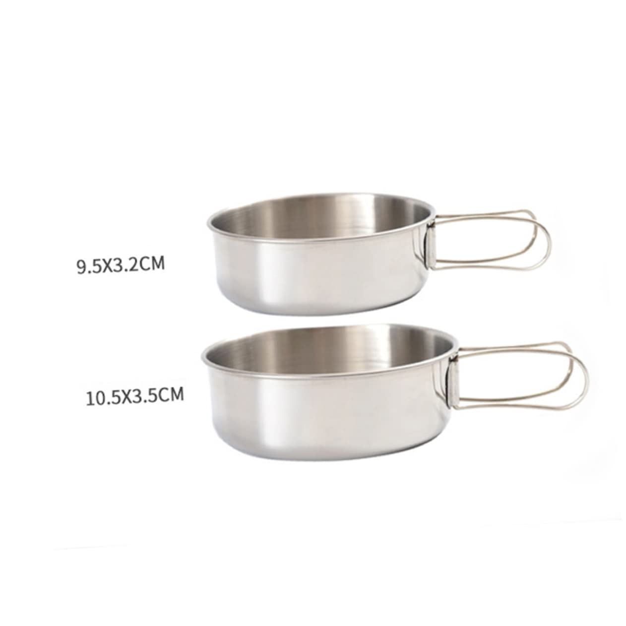 BESPORTBLE 3sätze Faltbare Edelstahl Schalen Für Outdoor Camping Praktisches Geschirr Für Wanderer Und Backpacker Edelstahl Langlebig Und Leicht Zu Transportieren