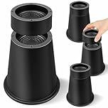MixDora Bed Risers 6, 8 Inch Stackable Furniture Risers Heavy Duty Adjustable Chair Raisers for Desks Couches Sofas Table Set of 4 Pack Black (6,8 Inch)