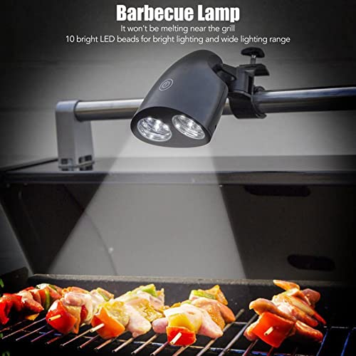 Luz para churrasqueira, acessório para churrasco, luzes de acampamento com 10 luzes de LED, acessóri