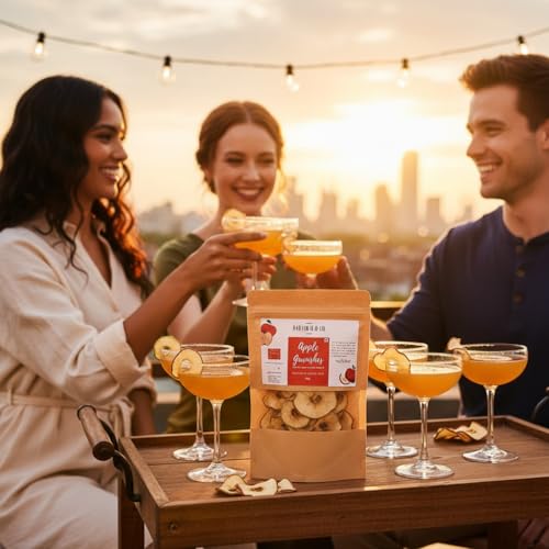 Image of Bab Louie & Co. Apple Dehydrated Fruits Garnishes For Cocktail, Mocktail, Detox Water, Green Tea, Snacks | Air Dried | Gluten Free | Vegan | No Sugar | 100% Natural | Zero Preservatives | 50 gm