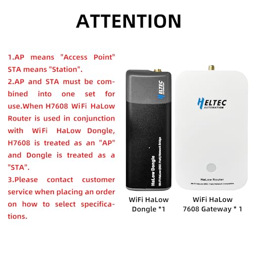 Heltec Wi-Fi HaLow Dongle Wireless Bridge 802.11ah Network Booster Long Range Wireless Access Extender Ethernet Bridge Repeater (STA+HT-H7608) - Thumbnail 2