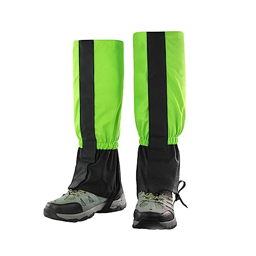 BCOATH 1pair Breathable Leg Gaiters for Skiing Hiking Boot Protect Against Snow Rain Mud for for Outdoor Activities Green