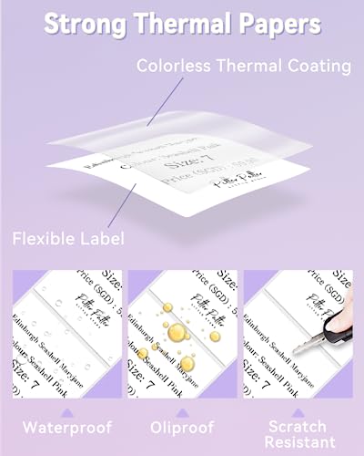 Image of Phomemo Labels- 3 Rolls Thermal Label for M220 /M221 /M250 /M200 /M260 Thermal Paper 2.36 inchx 3.14 inch(60x80mm)- M220 Labels Multi-Purpose Sticker Label for Logo /Barcode /Stickers /Address