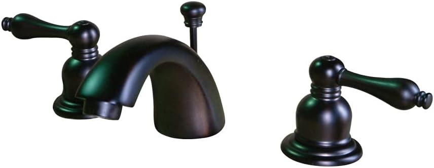 Kingston Brass KB941AL Victorian Mini Widespread Lavatory Faucet with Metal lever handle, Polished Chrome
