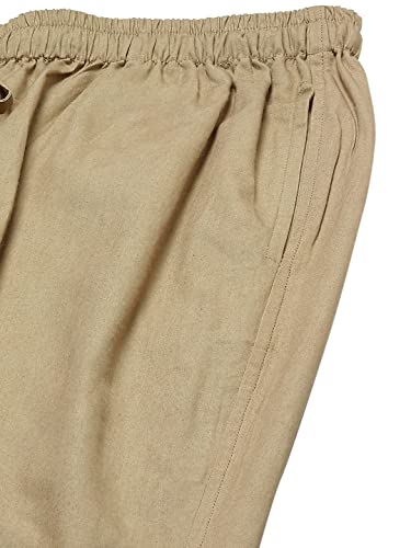Image of See Designs Khaki Cotton Regular Fit Pyjamas N Elasticated Waistband