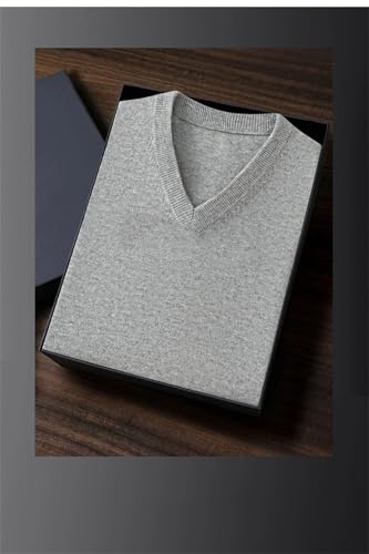 Mens Wool Sweater Vest V-Neck Loose Solid Color Sleeveless Knitted Vests Pullover Waistcoat Tops2